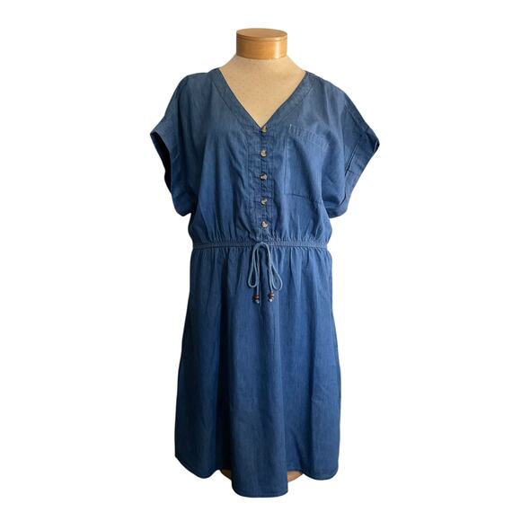 Speed Control New York Womens 2X Blue Denim Dress - Picture 1 of 10